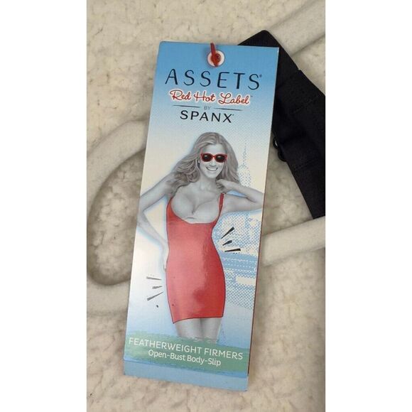 ASSETS SPANX Featherweight Firmers Open Bust‎ Body Slip Dress Womens Size XLarge - Picture 8 of 10